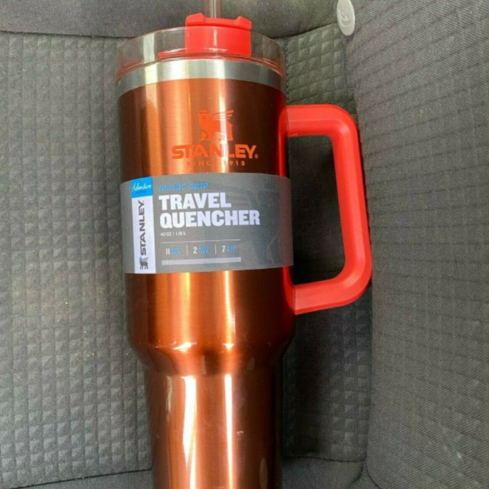 Stanley Adventure Quencher Travel Tumbler Straw Cup 40 oz Lava Glass NWT